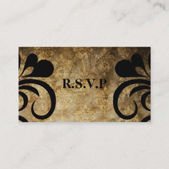 Carte RSVP Swirl élégant (Devant)