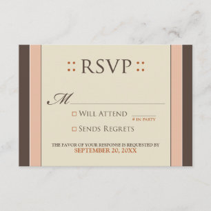 Carte RSVP tout simplement élégante (Pink bébé/cho