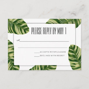 Carte RSVP Tropical Palm Tree Beach