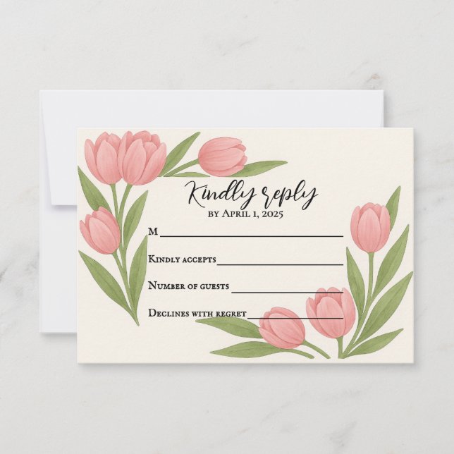 Carte RSVP Tulip Together (Devant)