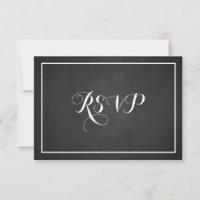 Carte RSVP vintage Script de typographie