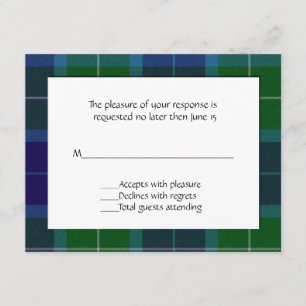 Carte RSVP Wallace Plaid