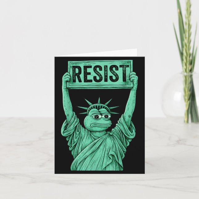 Carte Rtland Frog Funny City Art - Rtland Frog Protest  (Devant)