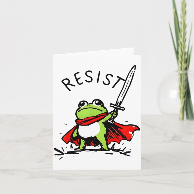 Carte Rtland Frog Protest Resist Funny Frogs Activist  (Devant)