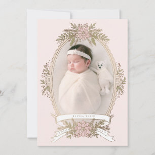 Carte Ruban de cadre ovale féminin et verdure de vacance