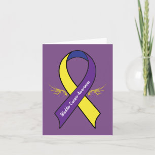 Carte Ruban de cancer de la vessie avec ailes