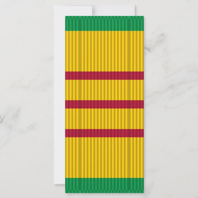 Carte Ruban de la Médaille du service du Vietnam (Devant)