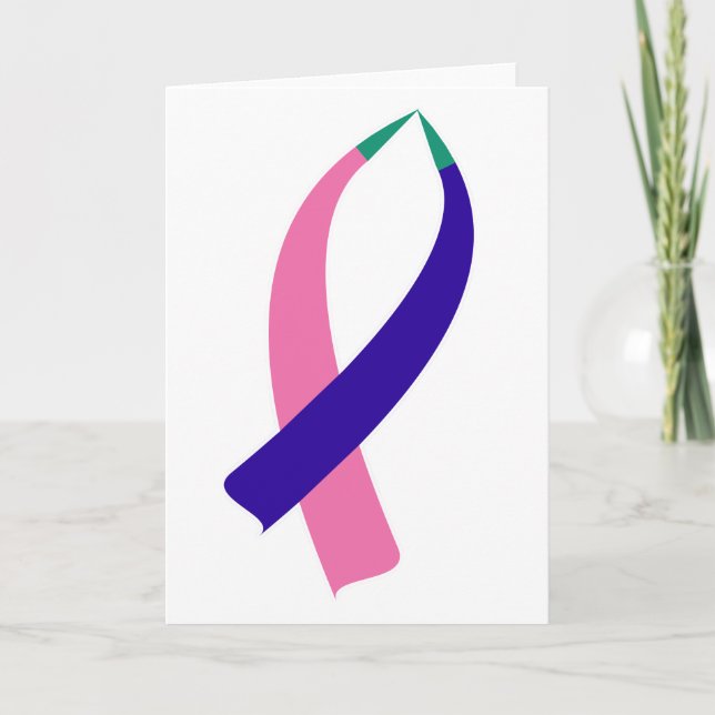 Carte Ruban de sensibilisation (Cancer du thyroïde) (Devant)