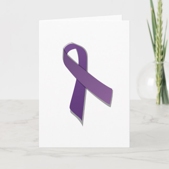 Carte Ruban de sensibilisation pourpre (Devant)