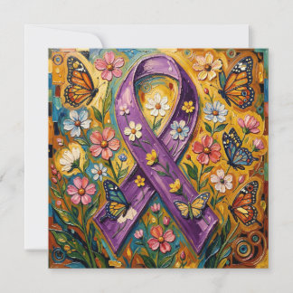Carte Ruban de sensibilisation violet, Vierge