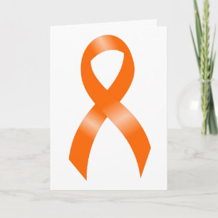 Carte Ruban d'orange de leucémie