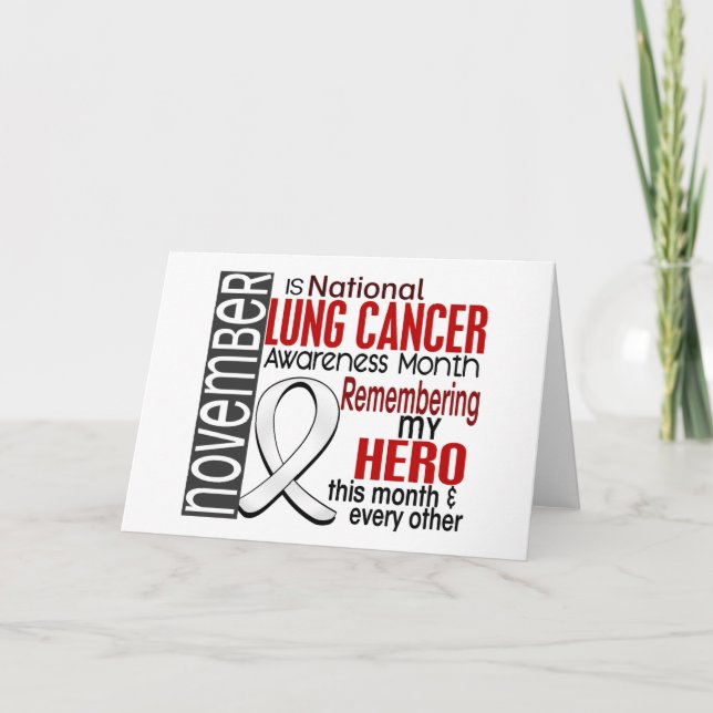 Carte Ruban du mois de sensibilisation au cancer du poum (Devant)