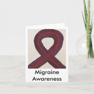 Carte Ruban pour la conscience de migraine