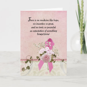 Carte Ruban rose pour le cancer du sein