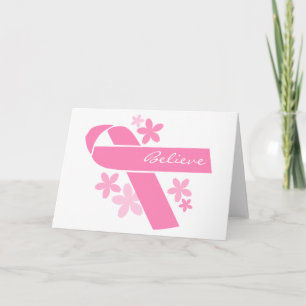 Carte Ruban rose - Sensibilisation au cancer du sein