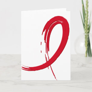 Carte Ruban rouge sida A4
