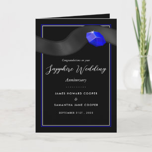 Carte Ruban Sapphire, 45 ans anniversaire de Mariage