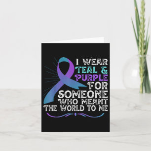 Carte Ruban turquoise Violet Pour Les Experts En Prévent