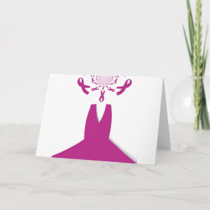 Carte Rubans rose Cancer du sein Sensibilisation Art Imp
