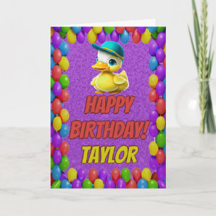 Carte Rubber Duck Salutation personnalisée Fun Anniversa