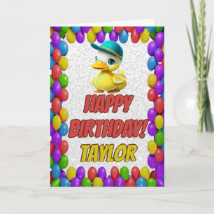 Carte Rubber Duck Salutation personnalisée Fun Anniversa