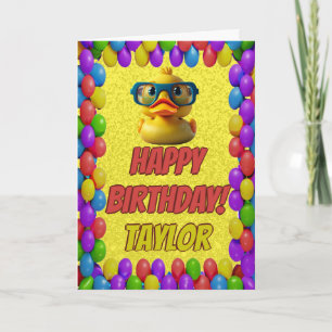 Carte Rubber Duck Salutation personnalisée Fun Anniversa