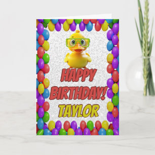 Carte Rubber Duck Salutation personnalisée Fun Anniversa