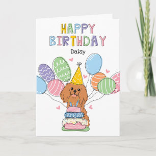 Carte Ruby Cavalier King Charles Spaniel Anniversaire