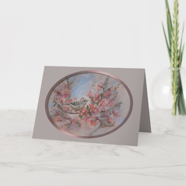 Carte Ruby Kinglet Bird (Devant)