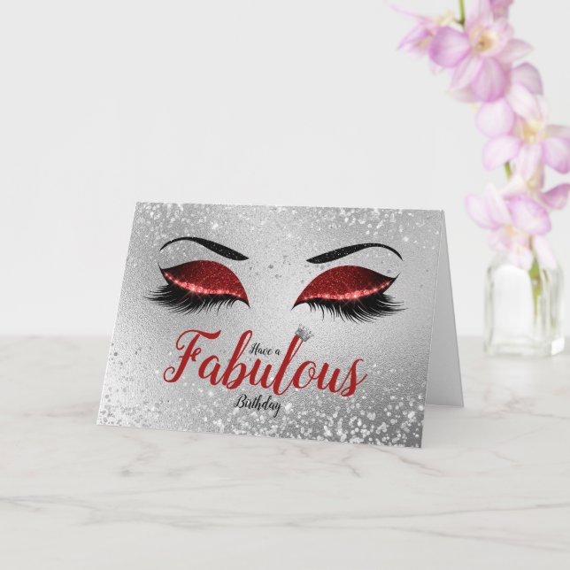 Carte Ruby Red Fabulous Parties scintillant Eyes Standar (Orchidée)
