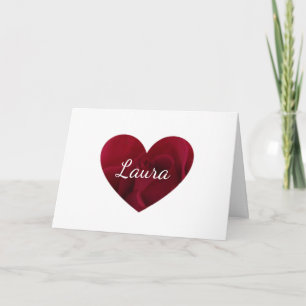 Carte Ruby rouge rose 40e anniversaire mariage épouse