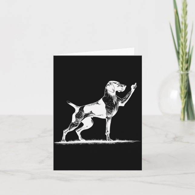 Carte Rude Inter Dog Hole German Shorthaired Inter Dog  (Devant)