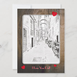 Carte rue italienne étroite - jour du père