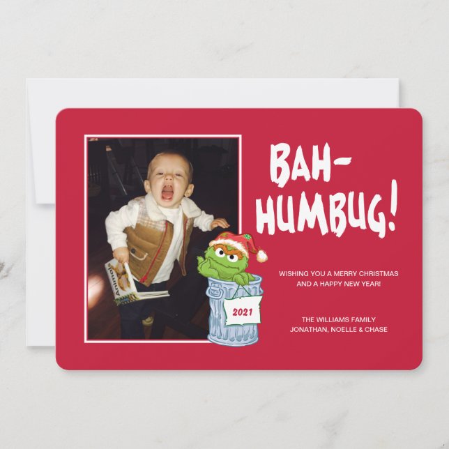 Carte Rue Sésame | Bah Humbug Oscar avec photo (Devant)