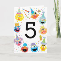 Rue Sésame Confetti Joyeux 5e Anniversaire
