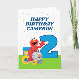 Carte Rue Sésame Elmo Chugga Chugga Deux Deux Anniversai