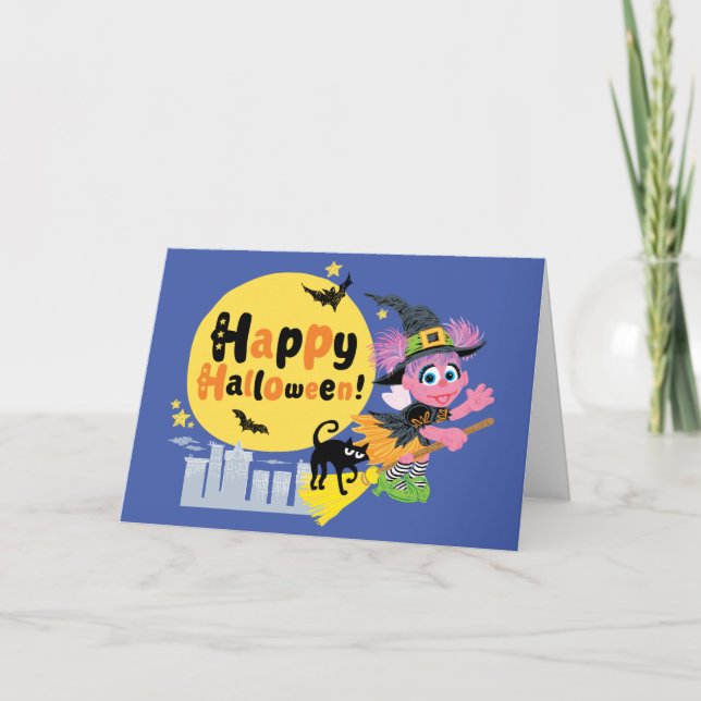 Carte Rue Sésame| Motif d'Halloween plus mignon (Devant)