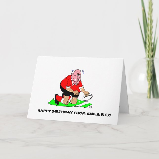 CARTE RUGBY ANNIVERSAIRE (Devant)