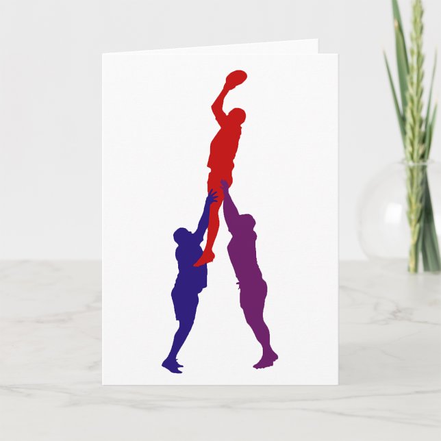 Carte Rugby Lineout Greeting Cards (Créateur téléchargé)