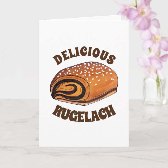 Carte Rugelach Juif Polonais Croissant Rouleau Pâtisseri (Orchidée)