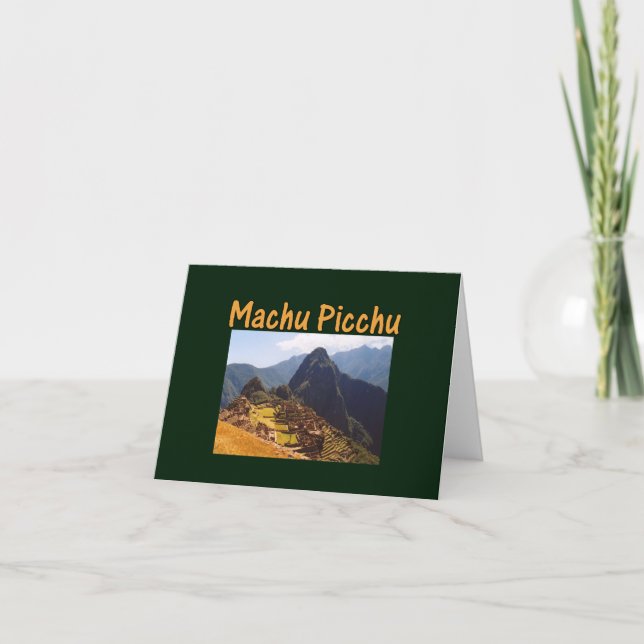 Carte Ruines de Machu Picchu Pérou Sunrise (Devant)