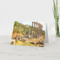 Ruines tombées d'Euromos, Aquarelle Turkiye