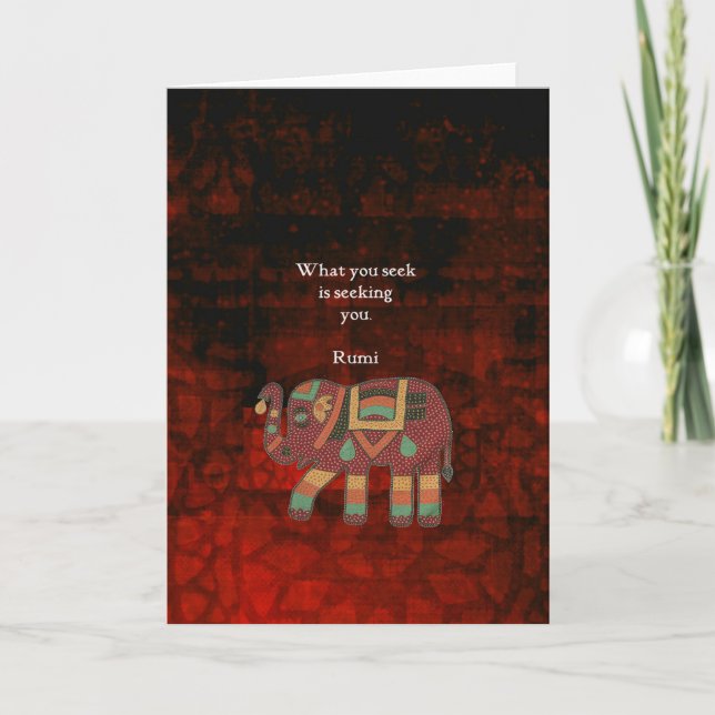 Carte Rumi Inspirationnel Ce Que Vous Cherchez Citer (Devant)