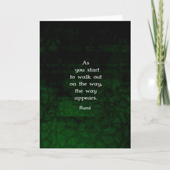 Carte Rumi inspiré ayant la citation de foi (Devant)