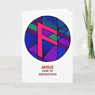 Carte Rune Ansuz - Inspiration - Art Nouveau