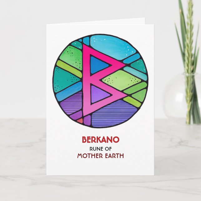 Carte Rune Berkano - Mère Terre - Art Nouveau (Devant)