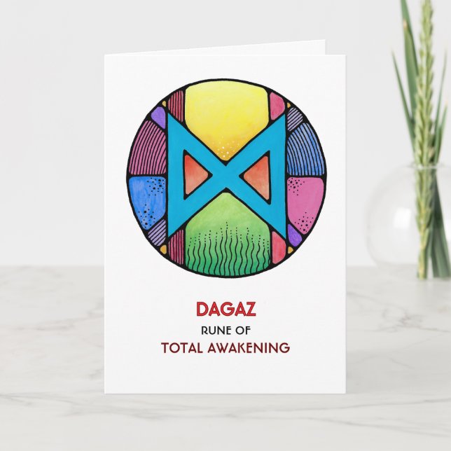 Carte Rune Dagaz - Réveil total - Art Nouveau (Devant)
