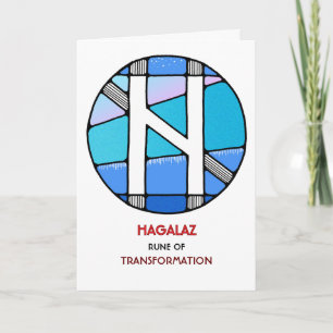 Carte Rune Hagalaz - Transformation - Art Nouveau