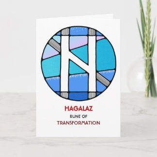 Carte Rune Hagalaz - Transformation - Art Nouveau