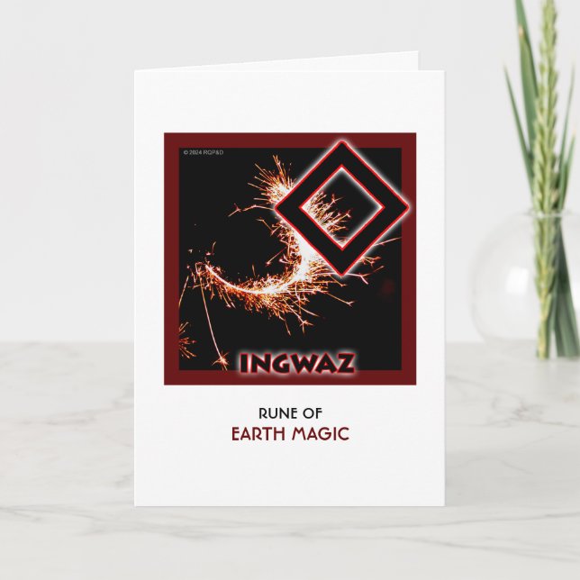 Carte Rune Ingwaz - Magie de la Terre - Étincelles (Devant)
